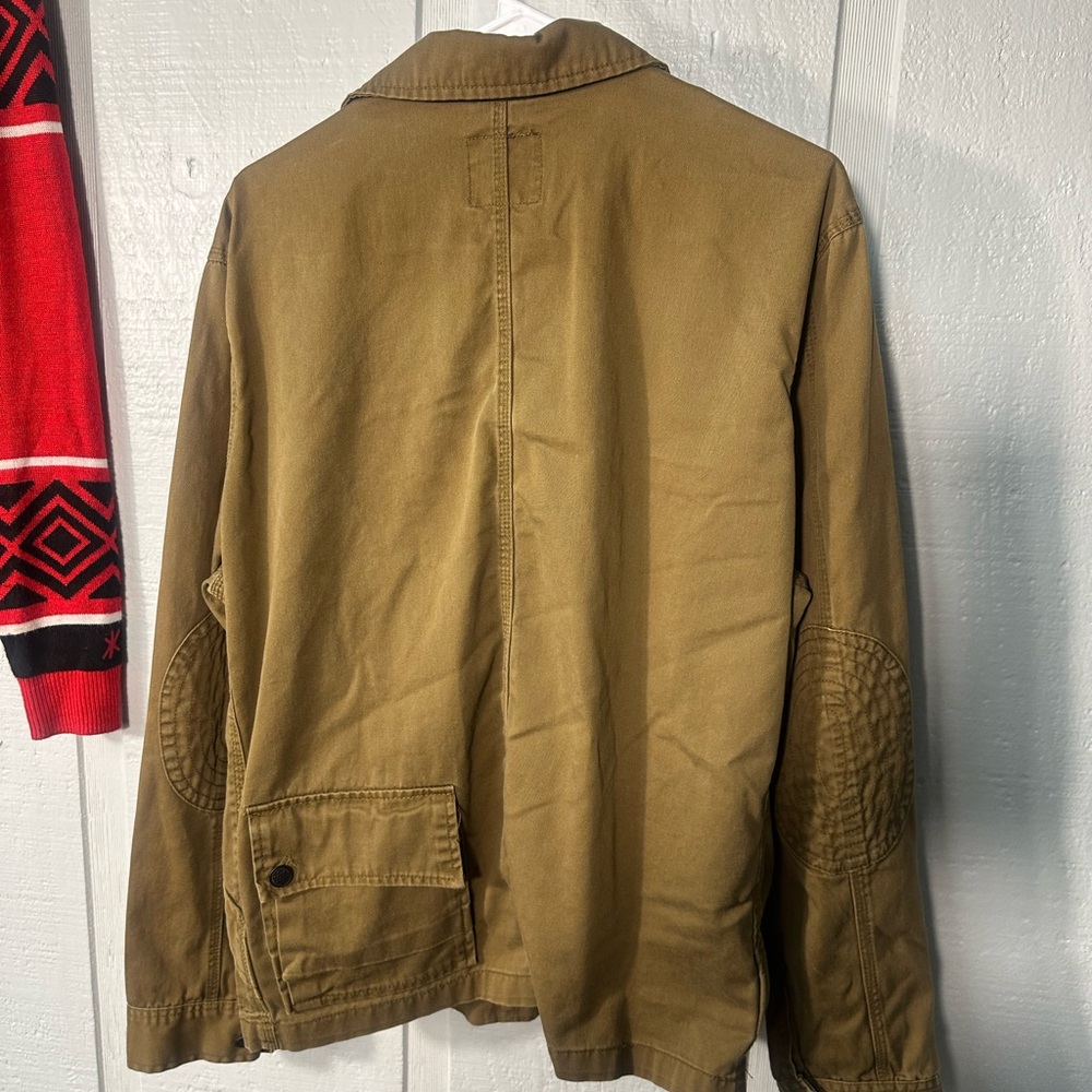 Zara Men’s Olive Green/Brown Full Zip Utility Jacket Size XL EUC - Picture 8 of 8
